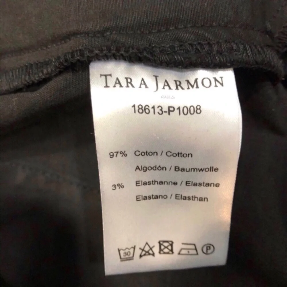 Tara Jarmon Wide Leg Cropped Paperbag Waist Pants Black Size 8 - Picture 6 of 6